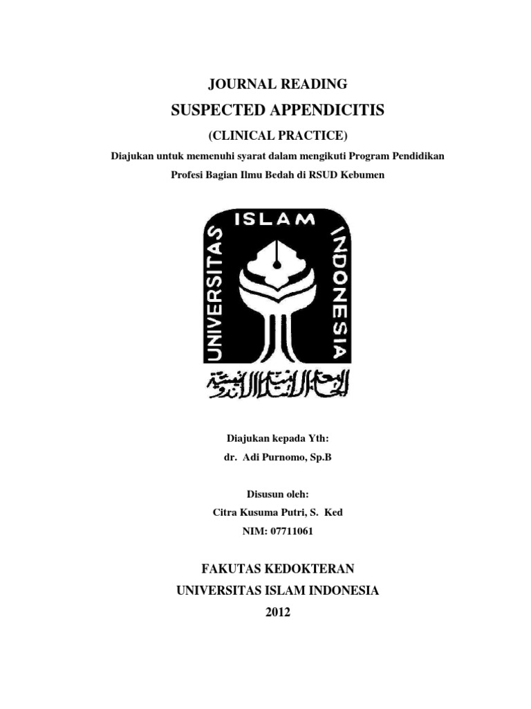 jurnal apendisitis